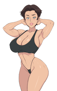 Anissa arms up Sticker  3.5 inches or  9cm