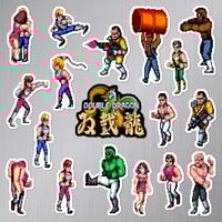 Image 2 of Double Dragon Arcade Sticker/Magnet Sets (18 Pieces) 