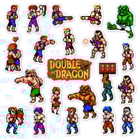 Image 1 of Double Dragon NES Sticker/Magnet Sets (21 Pieces) 