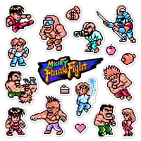 Image 1 of Mighty Final Fight Sticker/Magnet Sets (18 Pieces) 