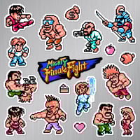 Image 2 of Mighty Final Fight Sticker/Magnet Sets (18 Pieces) 