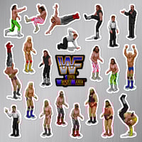 Image 2 of WWF Super WrestleMania Sticker/Magnet Sets (22 Pieces) 