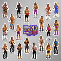 Image 2 of WWF Rage in the Cage Sticker/Magnet Sets (21 Pieces) 