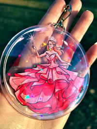 Image 1 of Wicked Inspired Glinda Keychain