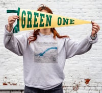 Image 2 of 4/20 GREEN ONE Felt Flag by Oxford Pennant