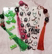 Image 1 of Clear Acrylic Beaded Bookmarks 