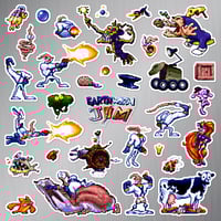 Image 2 of Earthworm Jim Sticker/Magnet Sets (32 Pieces)