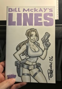 Image of Lara Croft Original 1/1 Sketch Cover 