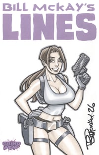 Image of Lara Croft Original 1/1 Sketch Cover 