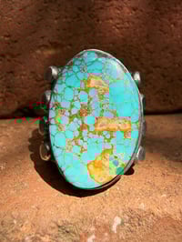 Image 3 of WL&A Handmade Old Style Heavy Ingot Gem Grade Royston Medicine Ring - Size 12