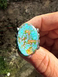 Image 5 of WL&A Handmade Old Style Heavy Ingot Gem Grade Royston Medicine Ring - Size 12