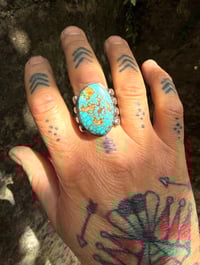 Image 4 of WL&A Handmade Old Style Heavy Ingot Gem Grade Royston Medicine Ring - Size 12