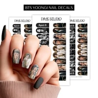 Image 1 of YOONGI SUGA AUGST-D BTS NAIL DECALS
