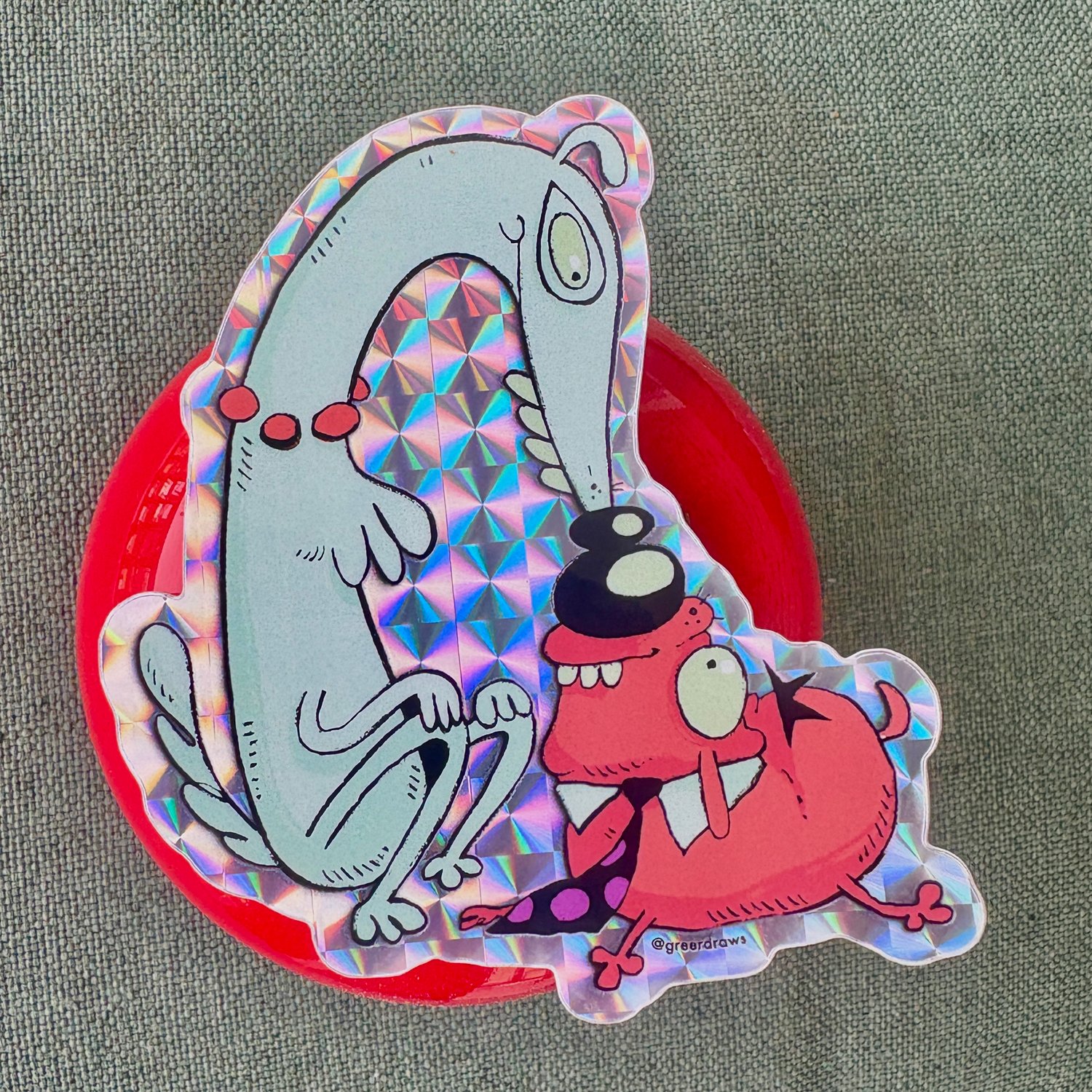 Beef and Blanche glittery sticker