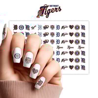 Image 1 of DETRIOT TIGERS BASEBALL NAIL DECALS 
