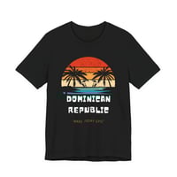 Image 1 of Dominican Republic Vintage Sunset T-Shirt – "Make Today Epic" Beach Tee