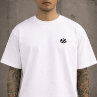 Image 4 of Tagline Red Backprint T-shirt - White