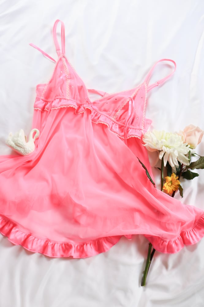 Image of Dreamy VS Sexy Little Things Hot Neon Pink Babydoll (Medium)