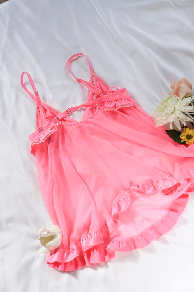Image of Dreamy VS Sexy Little Things Hot Neon Pink Babydoll (Medium)