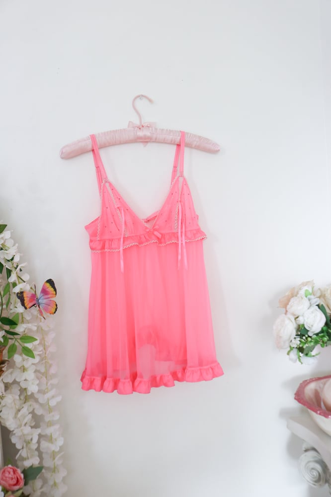 Image of Dreamy VS Sexy Little Things Hot Neon Pink Babydoll (Medium)