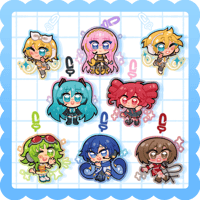 Image 1 of vocaloid ❄️ holographic acrylic charm