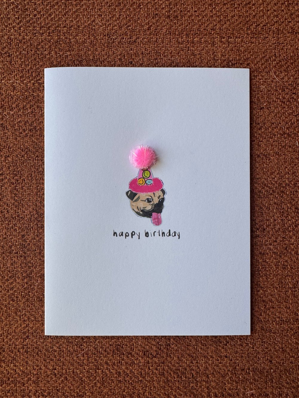 Image of Party Pug Birthday Card