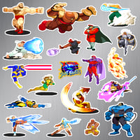 Image 2 of X-Men vs. Street Fighter Sticker/Magnet Sets (19 Pieces)