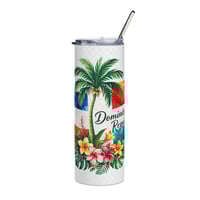 Image 1 of Dominican Republic Tropical Flag 20oz Stainless Tumbler