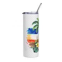 Image 2 of Dominican Republic Tropical Flag 20oz Stainless Tumbler