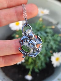 Image 11 of Ready to ship! 'Ghost Ship ' Oxidised Sterling Silver & Cornish Green Seaglass 