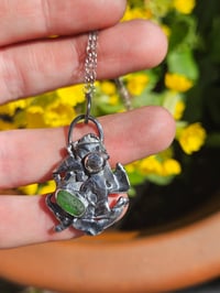 Image 9 of Ready to ship! 'Ghost Ship ' Oxidised Sterling Silver & Cornish Green Seaglass 