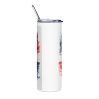 Image 3 of Dominican Republic Flag Watercolor 20oz Stainless Steel Tumbler