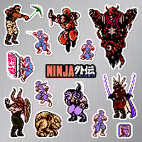 Image 2 of Ninja Gaiden NES Sticker/Magnet Sets (14 Pieces) 