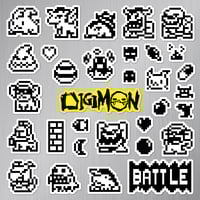 Image 2 of Digimon Original Virtual Pet 1997 Version 3 Sticker/Magnet Sets (32 Pieces) 