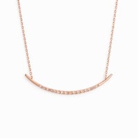 Image 1 of Dewy Orchid Arc Necklace