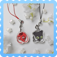 Image 1 of tikki and plagg ❄️ epoxy phone charm