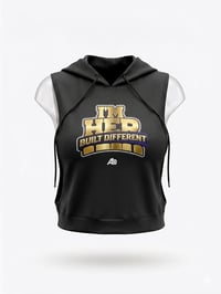 Image 3 of Sleeveless Crop Top Hoodie I’m Her Built Different