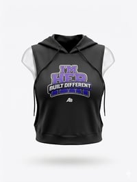 Image 4 of Sleeveless Crop Top Hoodie I’m Her Built Different