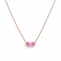 Image 1 of Eleanor Pink Sapphire Necklace