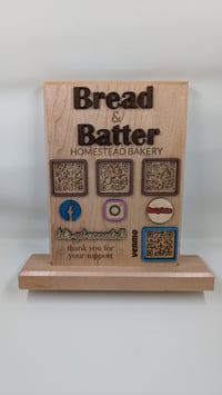 Image 1 of Social Media QR Scan Sign Deluxe