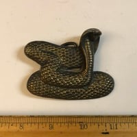 Image 1 of 1970s brass cobra belt buckle