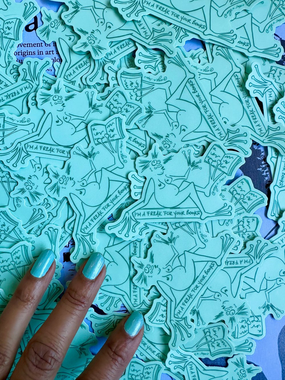 Image of 'Freak for your Books' Sticker