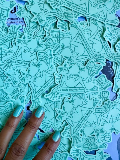 Image of 'Freak for your Books' Sticker