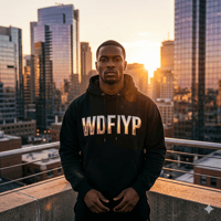 The WDFIYP Elite Gold Hoodie (Obsidian Sunset Edition)