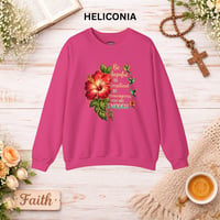 Image 4 of Inspirational Floral Crewneck Sweatshirt – “Be Hopeful, Be Resilient, You Are Enough”