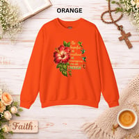 Image 7 of Inspirational Floral Crewneck Sweatshirt – “Be Hopeful, Be Resilient, You Are Enough”