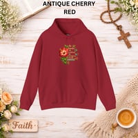 Image 8 of Inspirational Floral Hoodie – “Be Hopeful, Be Resilient, You Are Enough” Hibiscus Faith Hoodie
