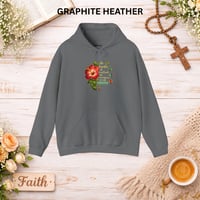 Image 9 of Inspirational Floral Hoodie – “Be Hopeful, Be Resilient, You Are Enough” Hibiscus Faith Hoodie