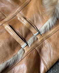 Image 5 of TAN LEATHER & FUR JACKET