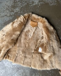 Image 7 of TAN LEATHER & FUR JACKET